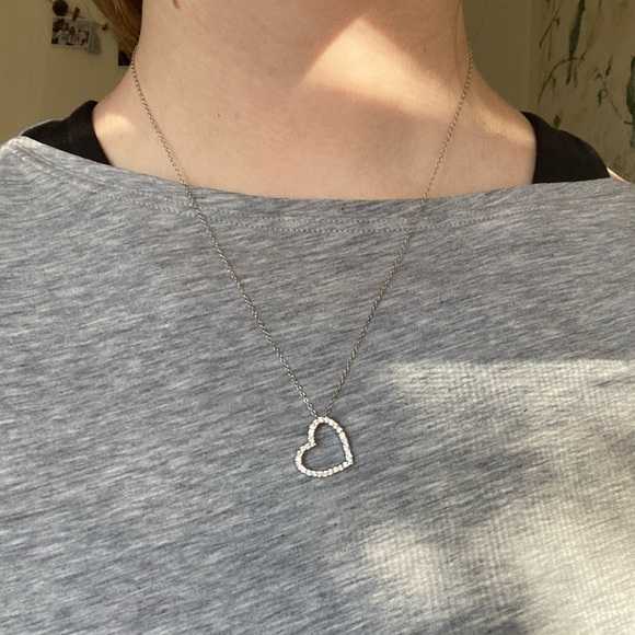 Genuine Sterling Silver & Cubic Zirconia Necklace - Picture 9 of 10